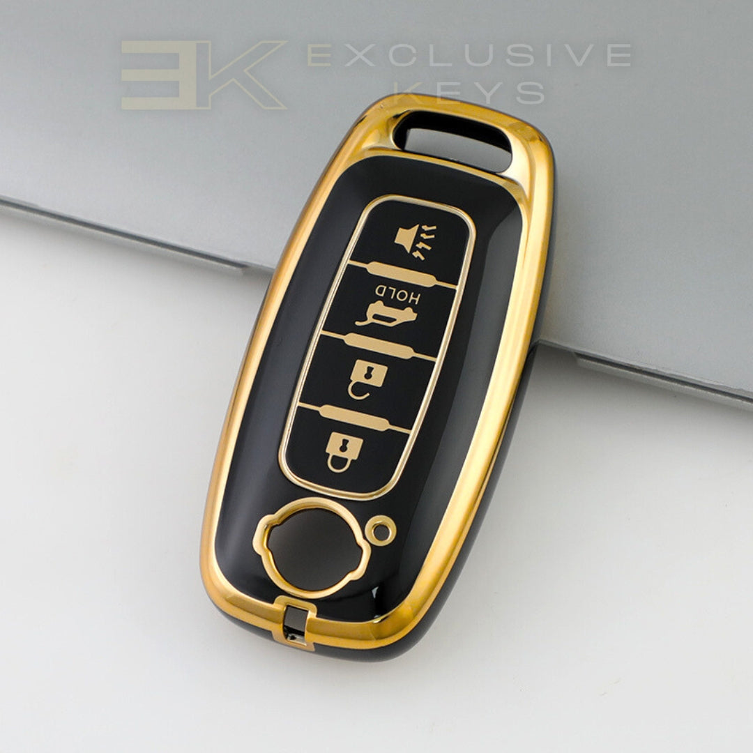 Nissan Smart Key Cover – 4 Buttons (Trunk Release – HOLD)