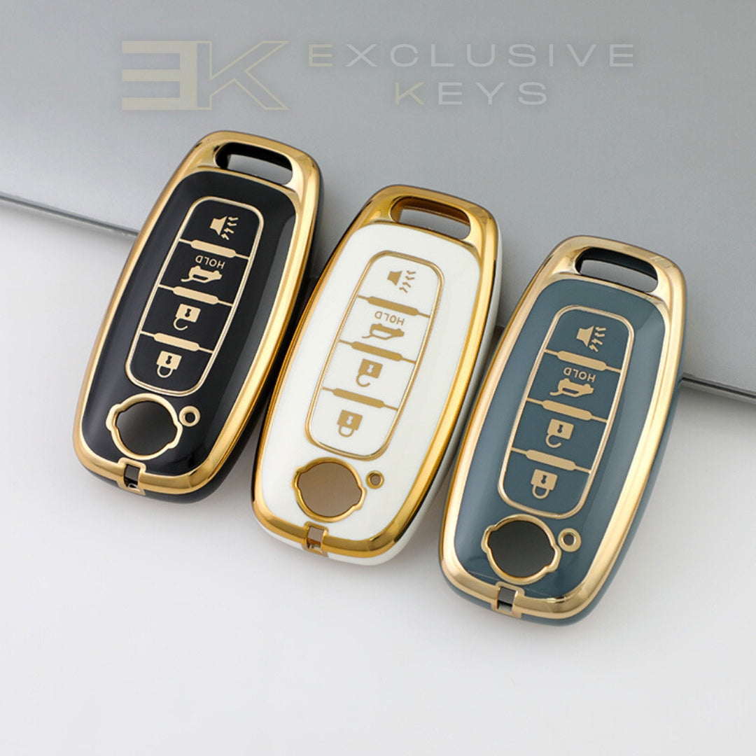 Nissan Smart Key Cover – 4 Buttons (Trunk Release – HOLD)