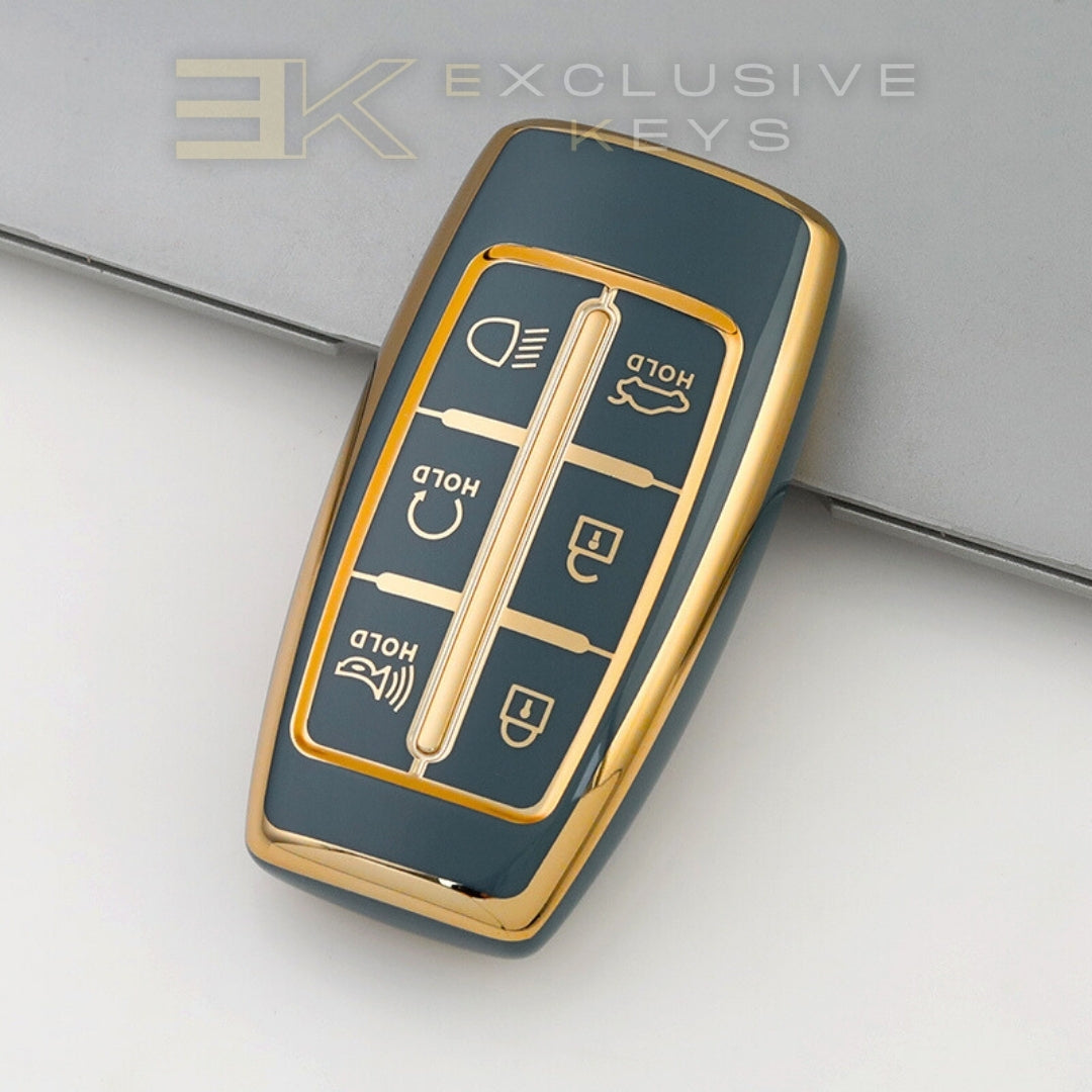 Genesis 6-Button Key Fob Cover – Panic & Remote Start Version