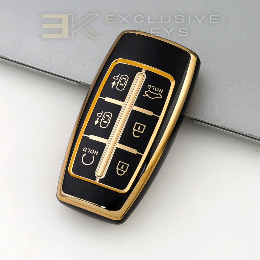 Genesis 6-Button Key Fob Cover – Remote Start & Parking Assist Version