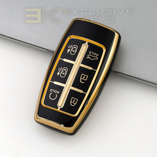 Genesis 6-Button Key Fob Cover – Remote Start & Parking Assist Version