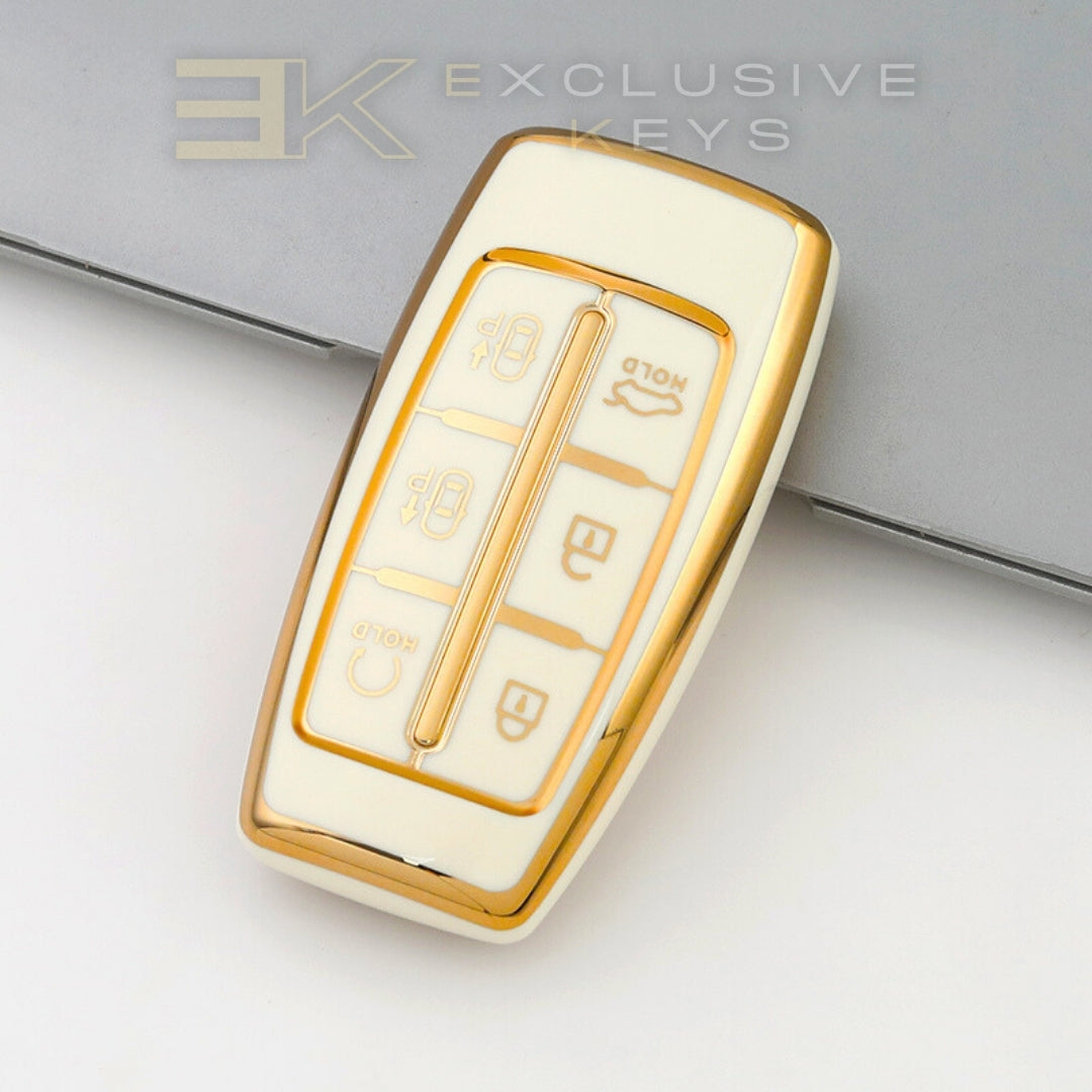 Genesis 6-Button Key Fob Cover – Remote Start & Parking Assist Version