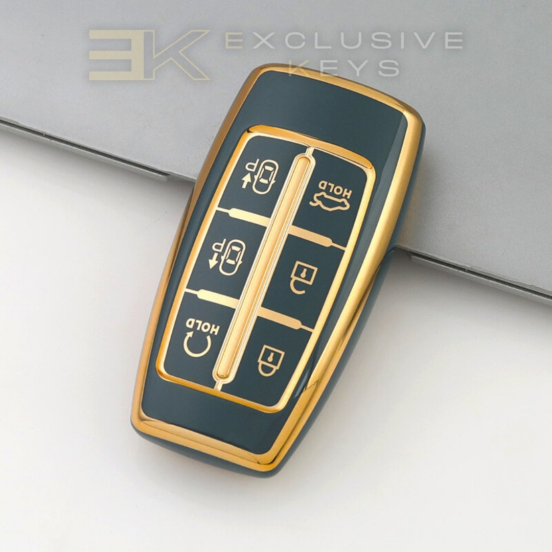 Genesis 6-Button Key Fob Cover – Remote Start & Parking Assist Version